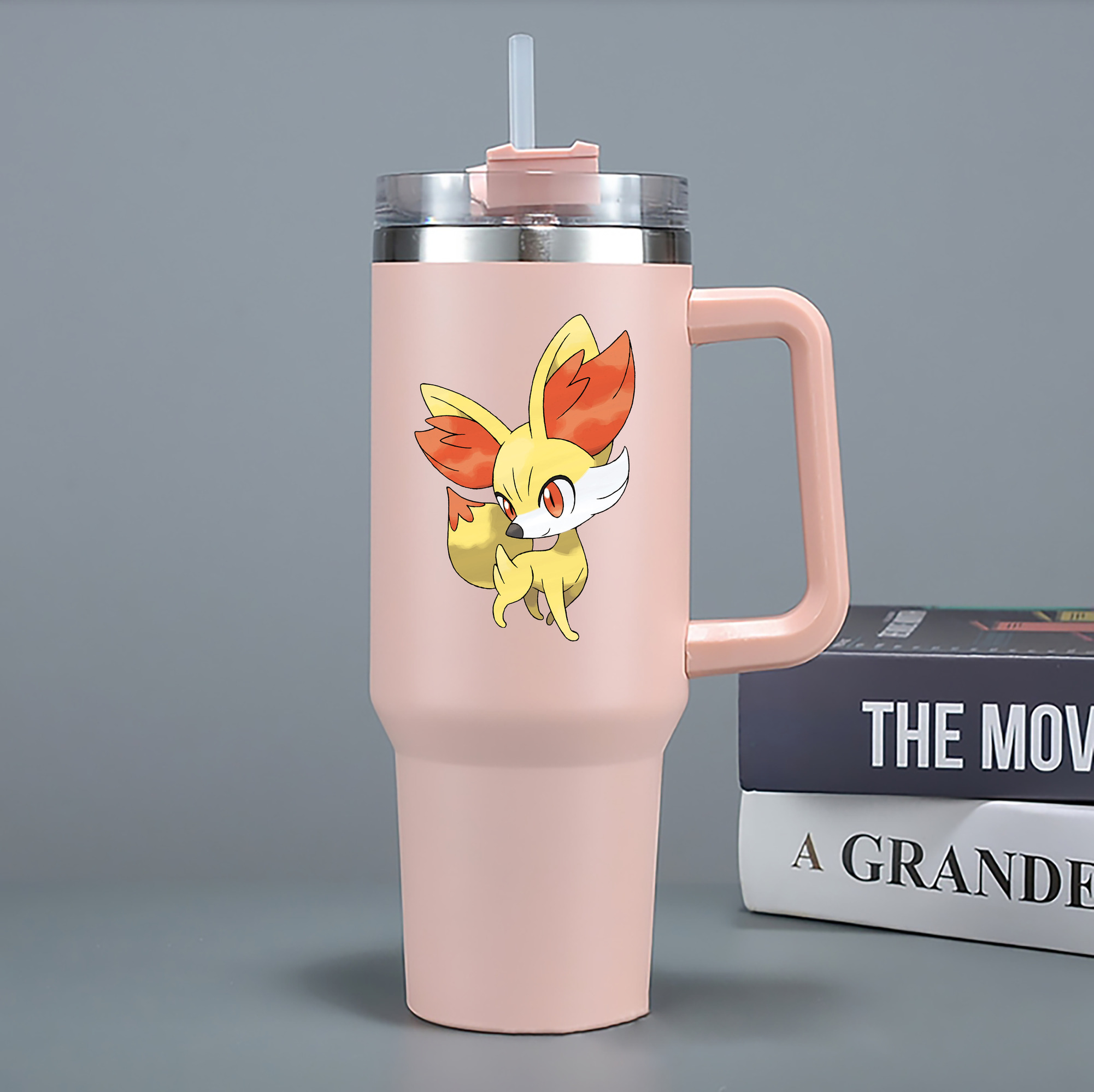 （画像用） ポケットモンスター Pokémon 1200mL車用タンブラー - クリスタルステッカー（プラスチックストロー付き）